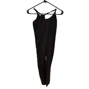 PINK ACTIVE Black Racerback Jumpsuit Full Length Women's Size S